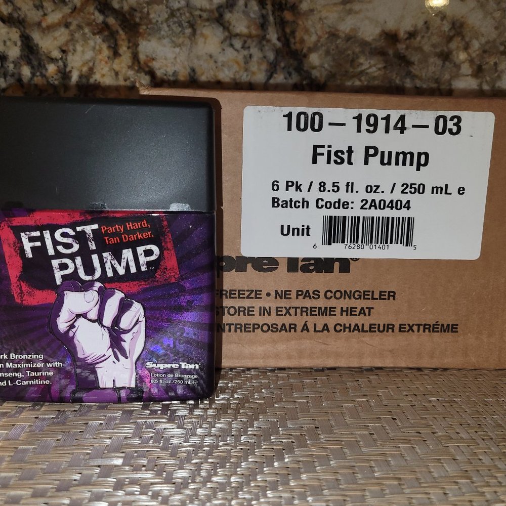 (Case of 6 bottles) Supre FIST PUMP Dark Bronzing Maximizer Tan Bed Lotion